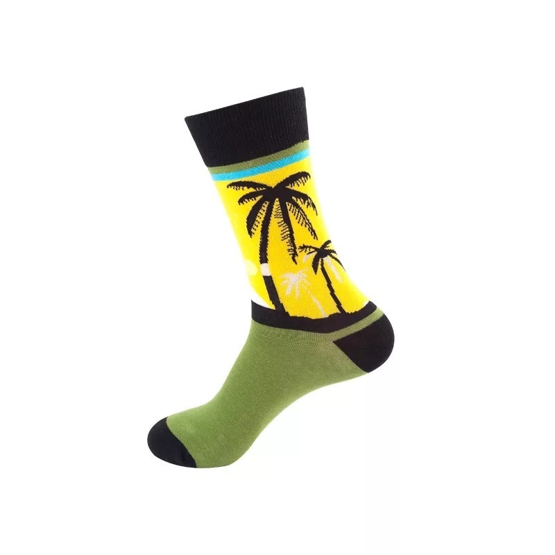 SHANXIN low MOQ cheap multi-style crew all over printed custom logo happy socks