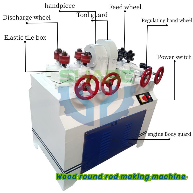 Automation Wood Broom Stick Making Machine Plastic Brush Wood Round Rod Making Machine Round Wooden Stick Making Machine