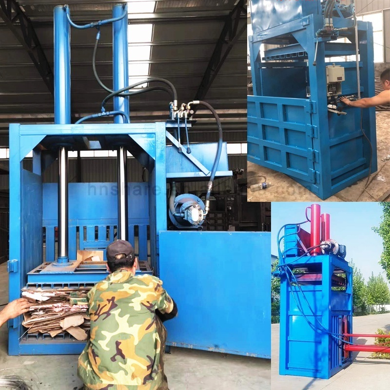 automation Waste Paper Bottle Baling Press Machine Vertical Hydraulic Baling Machine Cardboard Box Baler Machine for Clothing