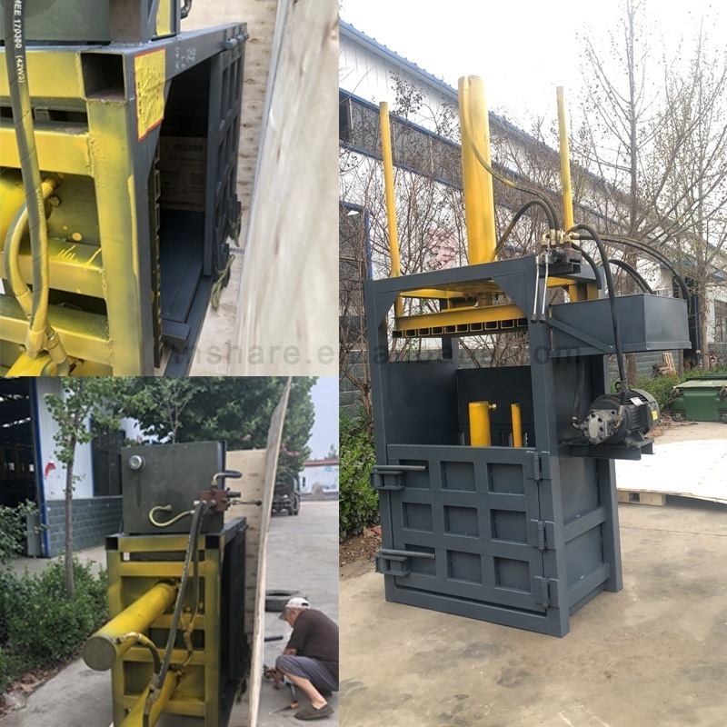 automation Waste Paper Bottle Baling Press Machine Vertical Hydraulic Baling Machine Cardboard Box Baler Machine for Clothing