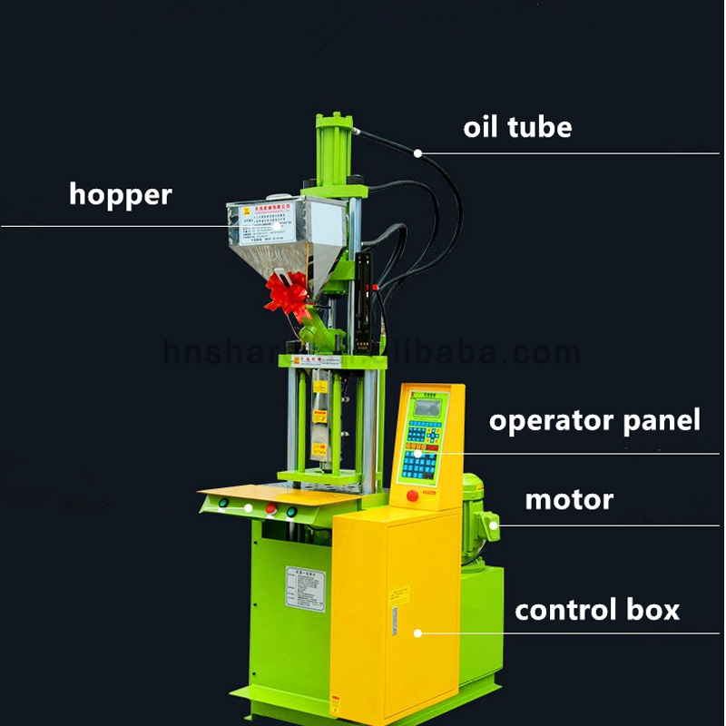 Solid reputation small semi automatic Micro desktop vertical plug USB cable tie making plastic mould injection molding machine