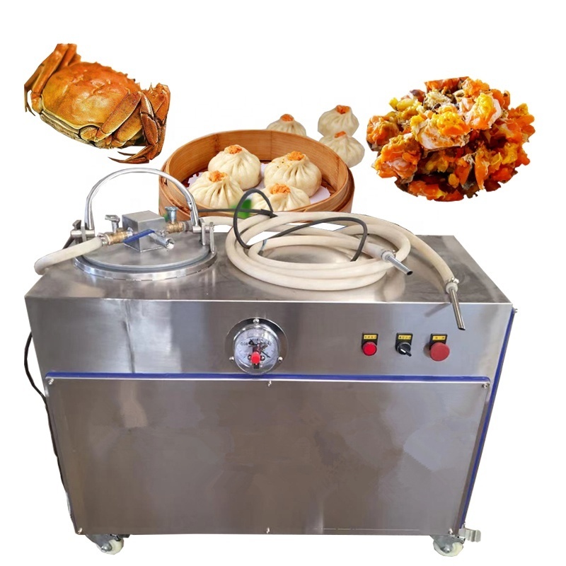 Crab Roe Meat Separating Machine Crab Paste Adsorber Extracting Machine All in One