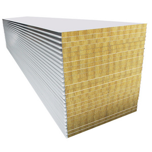 Factory price cold room fire retardant rock wool sandwich wall insulation panel