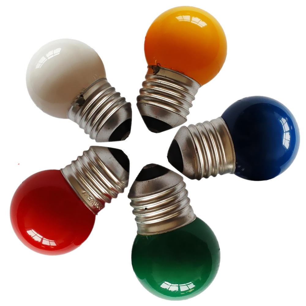 G40 globe string lights replacement bulbs 15w red orange blue white green multicolour edison incandescent lamp night light bulb