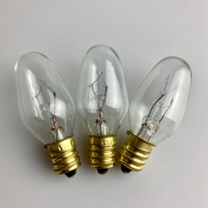 120V 7 Watt Night Light Replacement Bulbs Electric Window Candle Bulb Christmas Incandescent Lights E12 Socket C7 Night Lamps