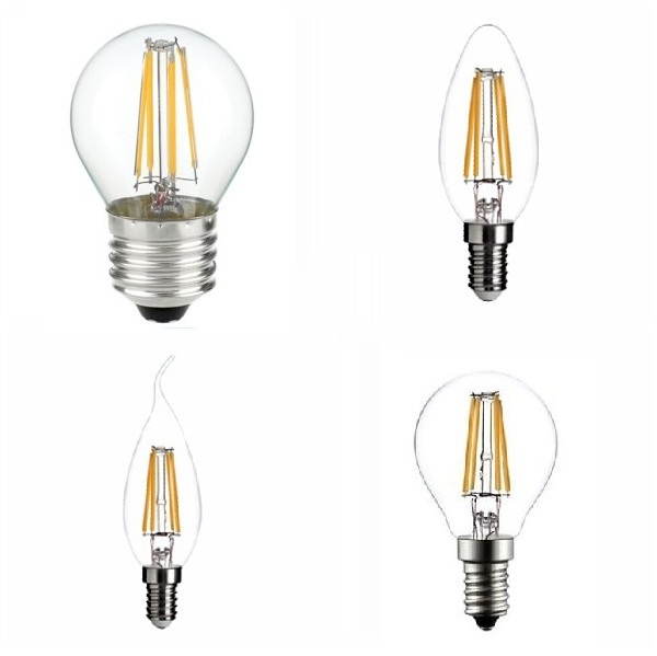 Classic style filament bulb c35 g45 E14 LED mini candle light / globe light bulbs for chandelier pendant ceiling fan candelabra