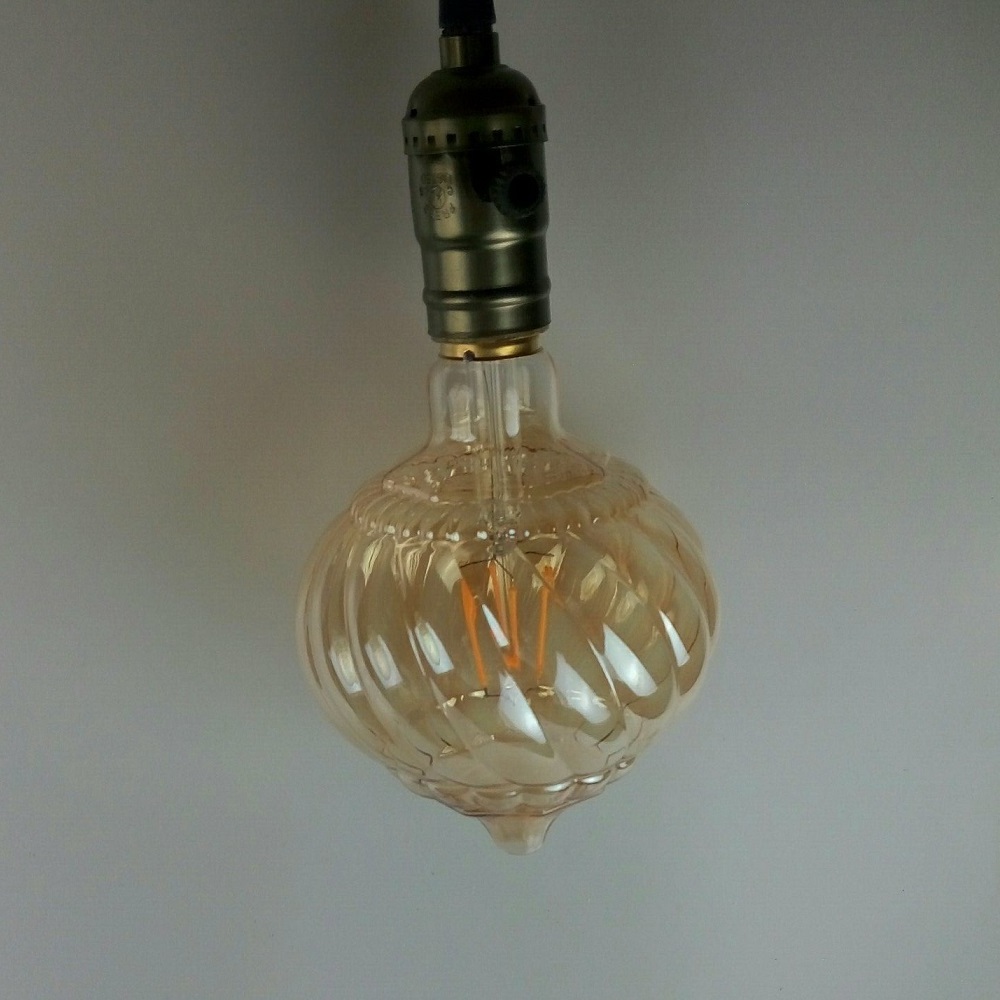 G125 Edison Bulb Tip Pumpkin Modeling LED Special Shape Creative Art Decoration Lighting 220V 4W E27 Vintage LED Filament Bulb