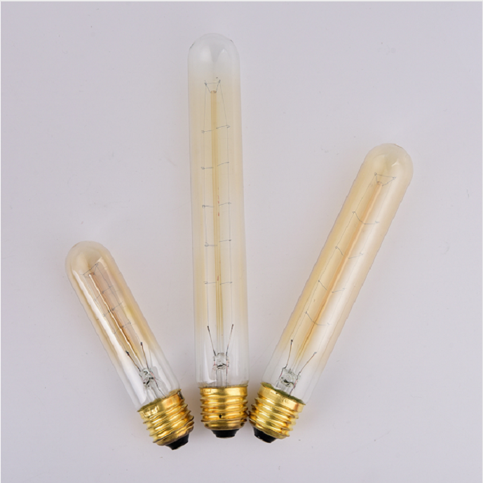 Home Hanging Vintage Edison Lamp 220V E27 40W Edison Bulb 185mm Long Tube Incandescent Light Bulb T30 T185 T9