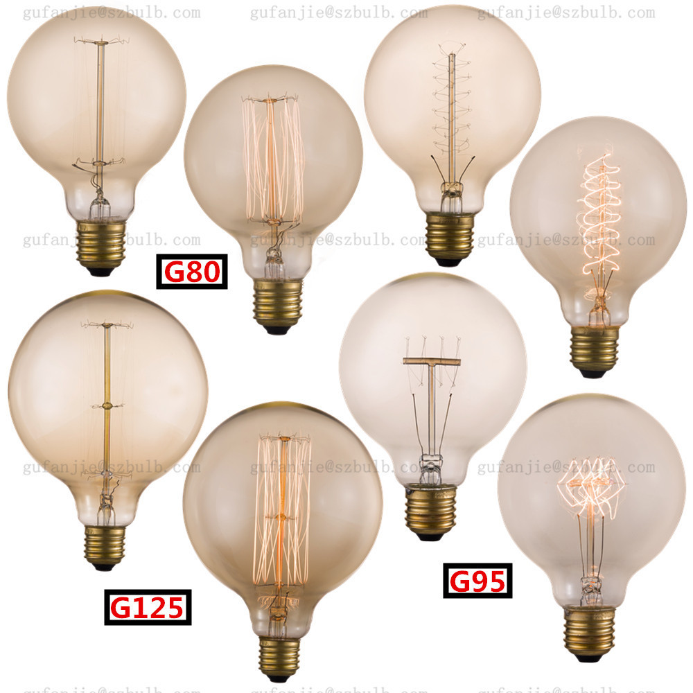 25W 40W 60W Retro Edison Lamps E26 E27 B22 Antique Edison style light bulbs A19 ST58 ST64 T45 G80 G95 G125 Vintage Edison Bulbs