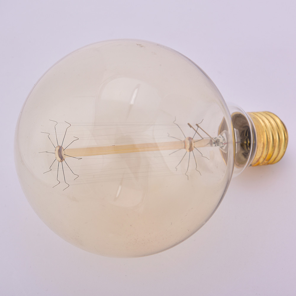 Amber Tinted 40W Vintage Antique Light Bulbs G25 / G30 / G40 ( G80 / G95 / G125 ) Multiple Tungsten Filament Globes Edison Bulbs