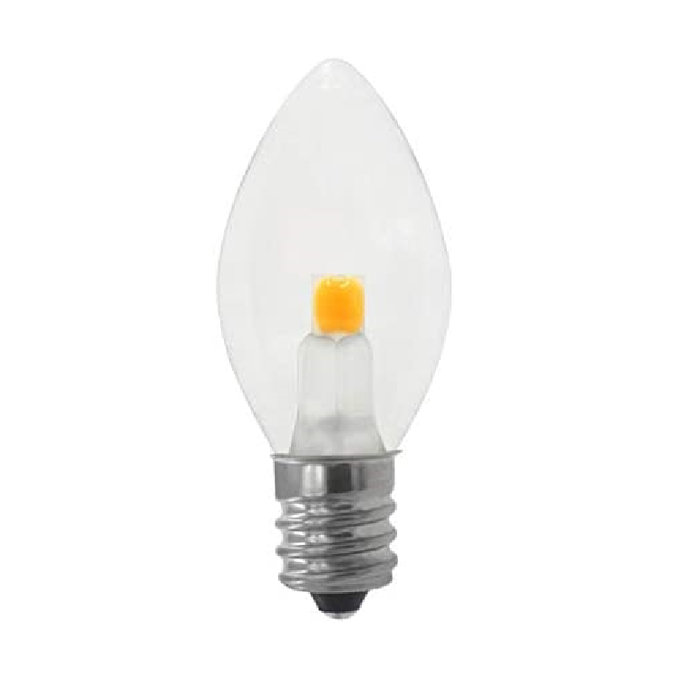 120V 2700K LED Night Light Bulb C7 E12 LED Candelabra Light Bulbs 0.6 Watt Equivalent 7W Incandescent Bulb Replacement Lamp