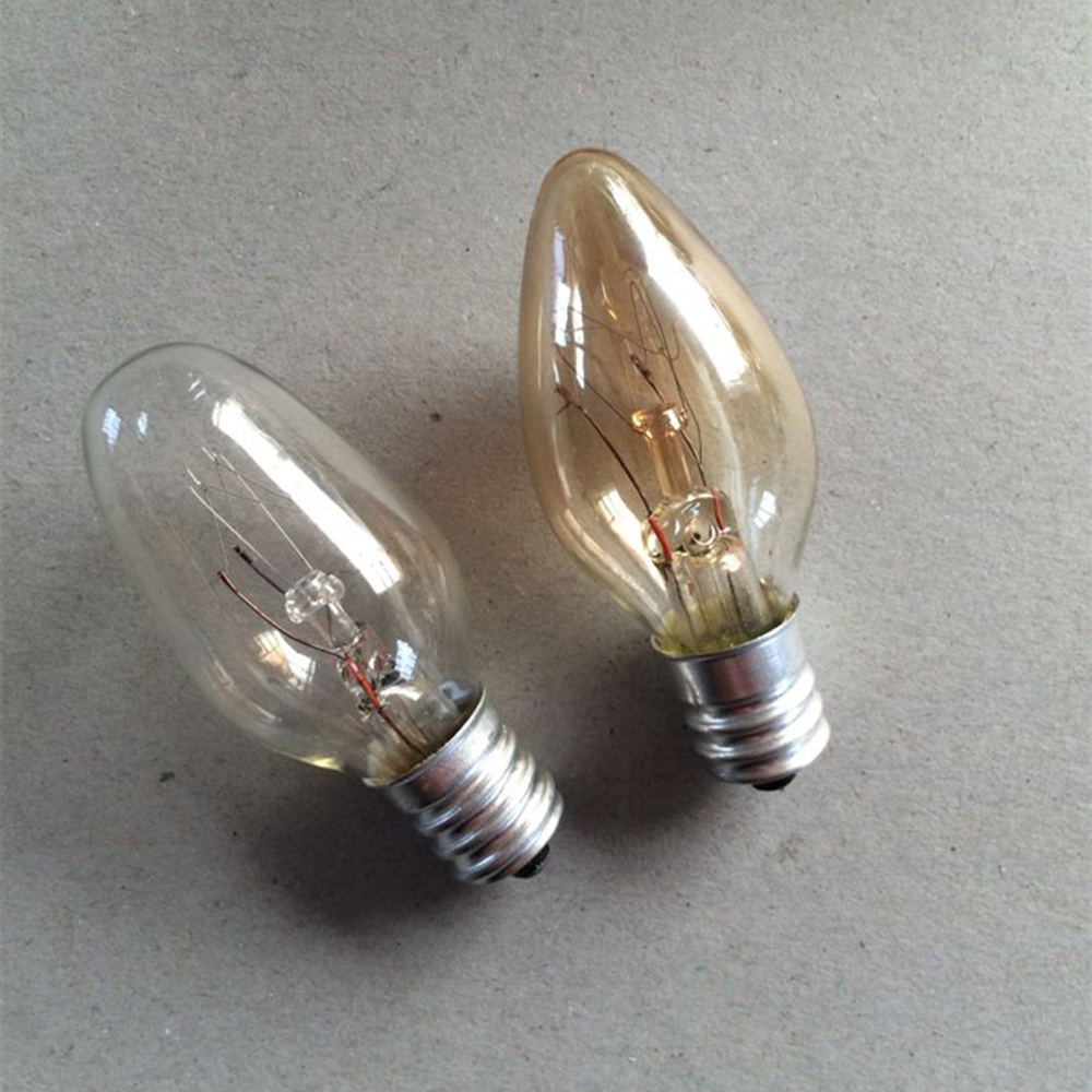 4W 7W 10W 15 Watt mini tungsten filament bulb 120V E12 E17 candelabra base vintage edison incandescent small candle bulb C7 C9