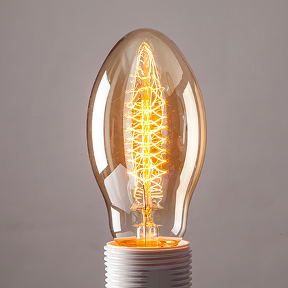 China Sales incandescent Light Bulb 220V 40W Spiral Filament Vintage Edison Lamp Bulbs BT53 For  Home Decor