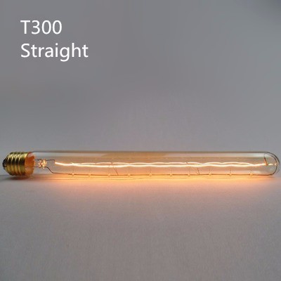 Hot selling E27 E26 Vintage Edison bulb T30 185mm Long Glass Tube 25w 40w 60w Antique Light Bulb 110V 220V