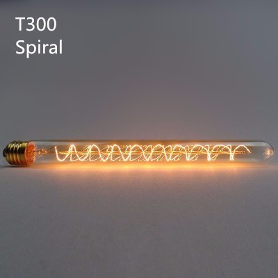 Hot selling E27 E26 Vintage Edison bulb T30 185mm Long Glass Tube 25w 40w 60w Antique Light Bulb 110V 220V