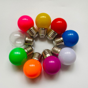 1W Plastic Shell LED Bulb Lamp G45 12V 24V 36V 110V 220V Multi Colors Fairy Holiday String Lights LED Mini Ball Globe Light Bulb