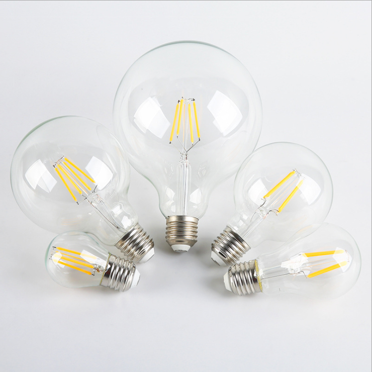 E26 E27 B22 LED Edison Vintage Globe Filament Bulb G25 2W 4W 6W 8W 4000K Daylight White Dimmable Vintage LED Bulbs G80