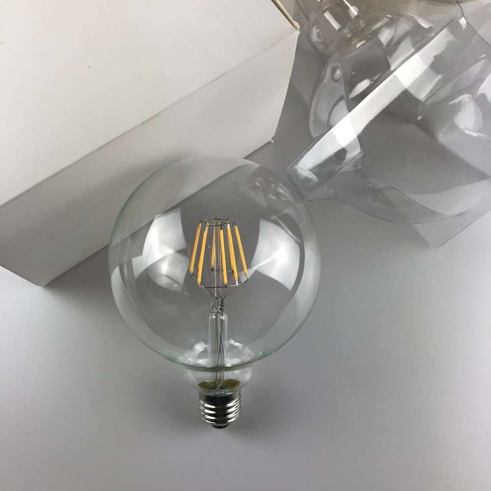 E26 E27 B22 LED Edison Vintage Globe Filament Bulb G25 2W 4W 6W 8W 4000K Daylight White Dimmable Vintage LED Bulbs G80