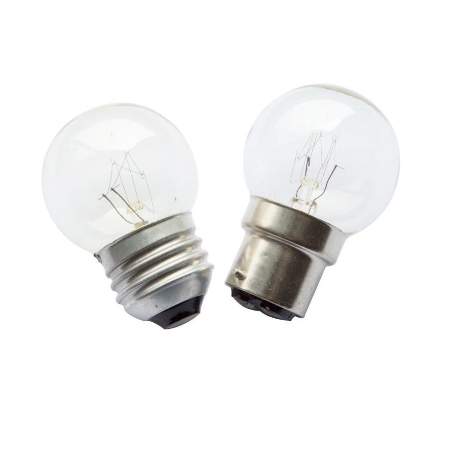 G45 15w 25w ordinary old-fashioned incandescent bulb E27 B22 220V tungsten filament globe shape coloured bulbs for string lights