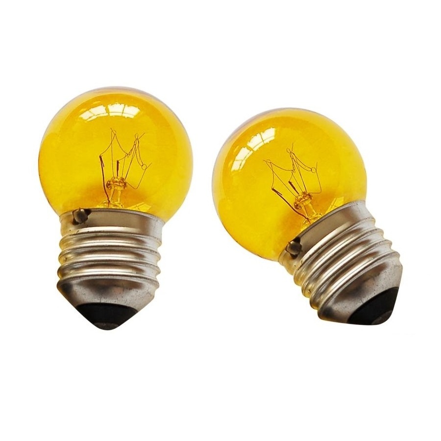 G45 15w 25w ordinary old-fashioned incandescent bulb E27 B22 220V tungsten filament globe shape coloured bulbs for string lights