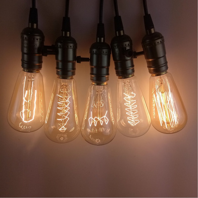 Retro Lamp ST64 Vintage Edison bulb E27 incandescent bulb 110V 220V lights 40W 60W filament lamp Lampada