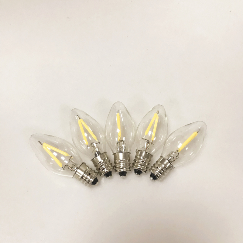 Popular C7 0.5W E12 LED Filament Candelabra Bulb Vintage Night Light Bulb Yellow Warm 5 Watt Equivalent Dimmable Led Lampara