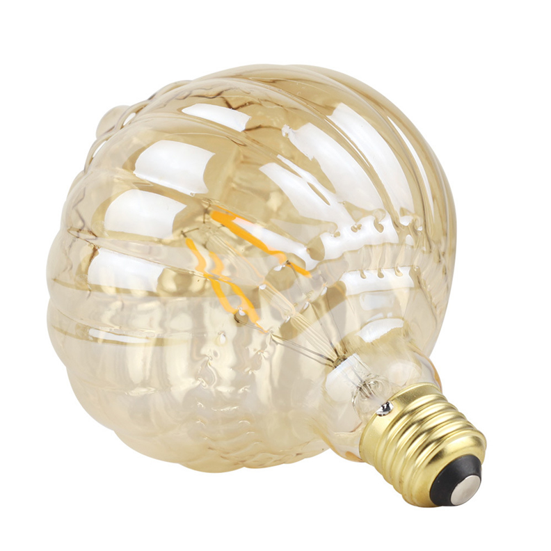 Pumpkin led lantern lamp bulb E27 twist cone straight LED filament Edison bulb 220V 4W dimmable energy saving vintage light bulb