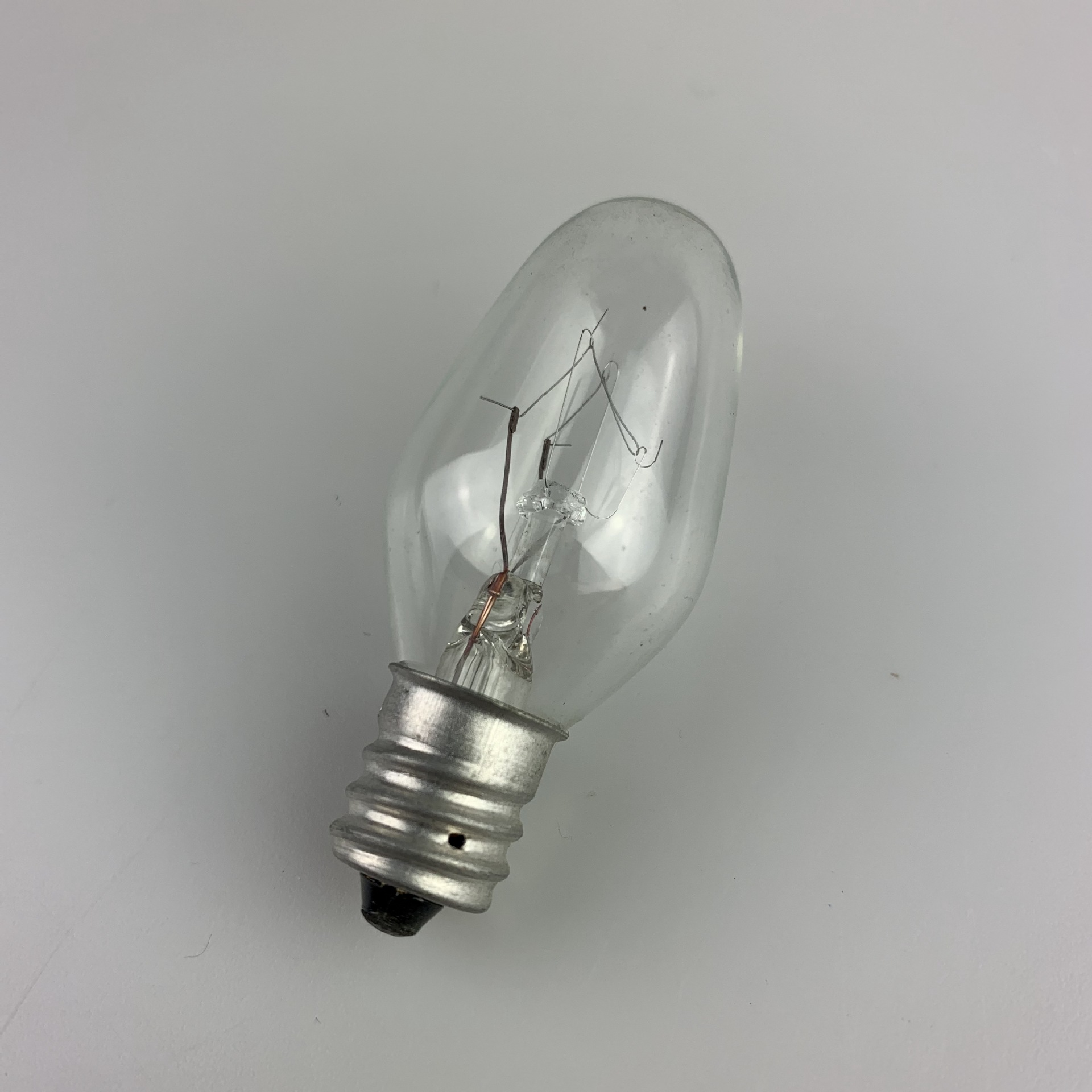 Wholesale Clear Glass Night Light Mini Bulb E12 Candelabra Base 120V 15W Salt Lamp Incandescent Candle Bulb C7