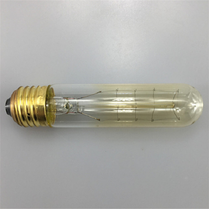 40 Watt T10 Clear Tubular Incandescent Light Bulb 120V E26 Medium Base Vintage Edison Bulbs T30