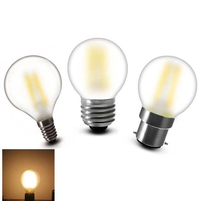 B22 E27 E26 E14 E12 Clear & Amber Glass LED Filament Bulb G45 2W 4W 6W Warm White Edison Retro LED Light Lamp 220V 230V 110V