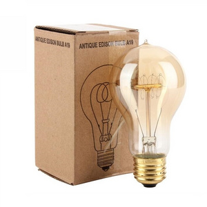 25W 40W 60W dimmable vintage edison bulb A19 / A60 120v 230v e26 e27 b22 incandescent carbon filament edison light bulb for sale