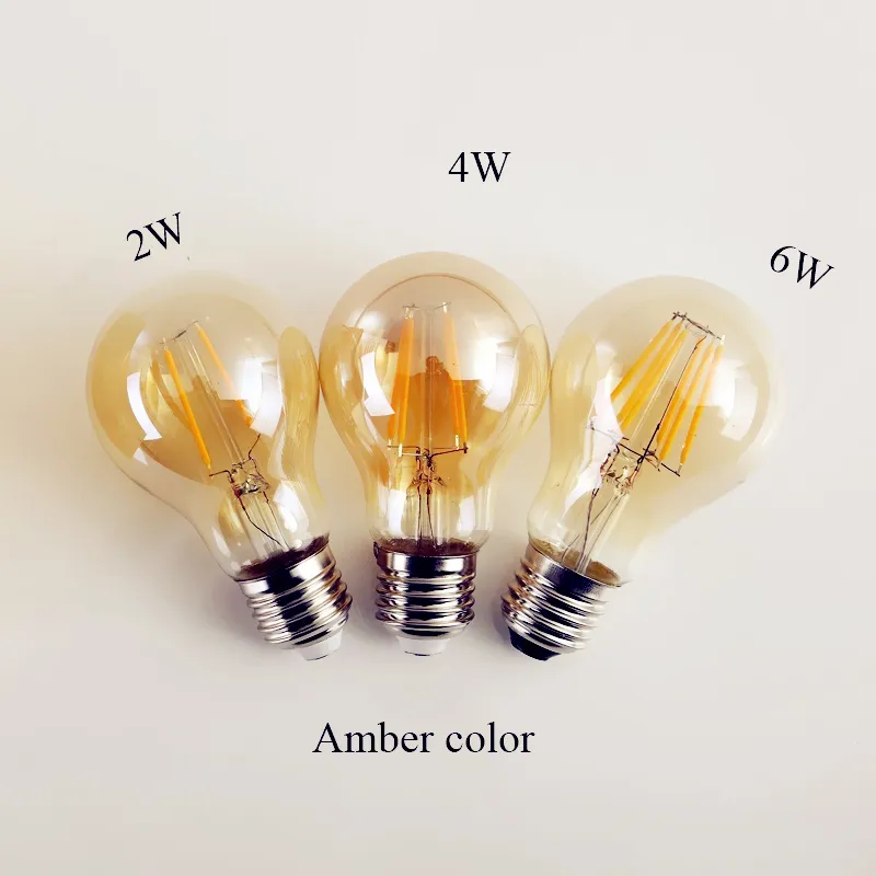 C35 G45 T30 T45 ST64 A60 G80 G95 G125 Dimmable Vintage LED filament edison light bulb E26 E27 B22 2700K 3000K 4000K led lamp