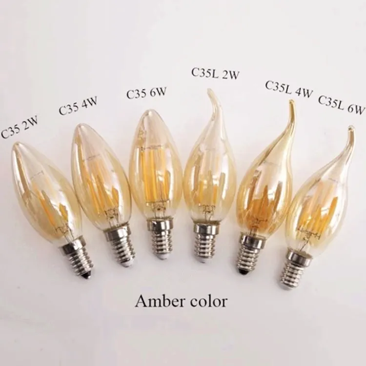 C35 G45 T30 T45 ST64 A60 G80 G95 G125 Dimmable Vintage LED filament edison light bulb E26 E27 B22 2700K 3000K 4000K led lamp