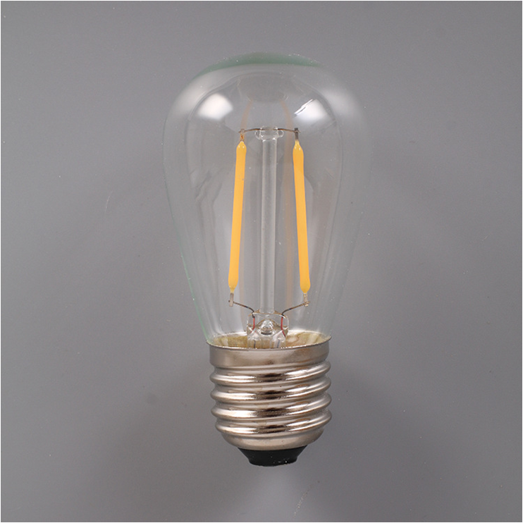 Most Popular Clear Glass 1 Watt 2 Watt S14 Dimmable LED Filament Bulb E26 E27 Standard Base String Lights Replacement LED Bulbs