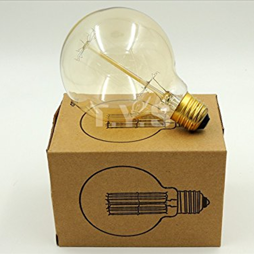 Vintage Light Bulb Retro Old Fashioned Edison Style E27 Screw 110V G95 Bulb 2700K Warm White 25W 40W 60W Tungsten Filament Bulb