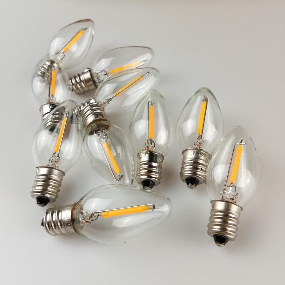 New products mini 0.6W filament led bulb 120V E12 C7 Led Candle Replace Bulb For Night Light Lamp Lighting