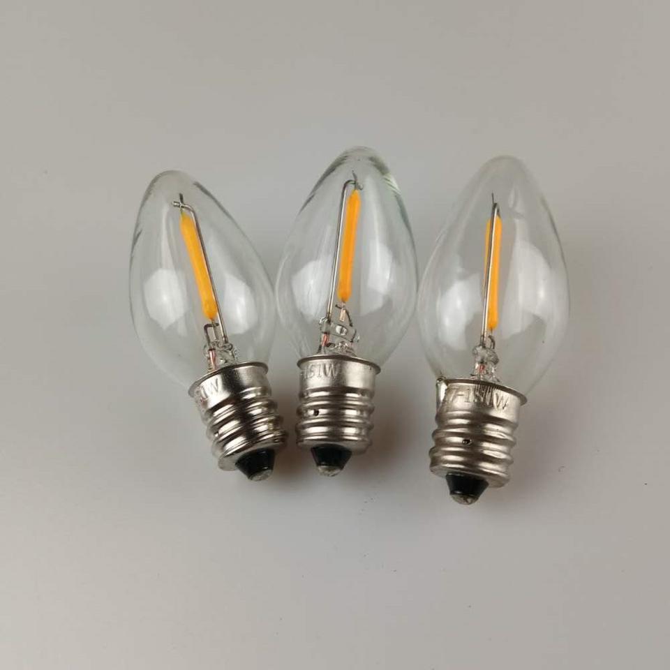 New products mini 0.6W filament led bulb 120V E12 C7 Led Candle Replace Bulb For Night Light Lamp Lighting