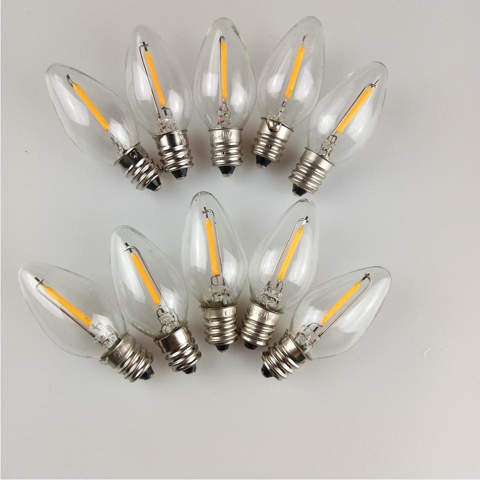 New products mini 0.6W filament led bulb 120V E12 C7 Led Candle Replace Bulb For Night Light Lamp Lighting