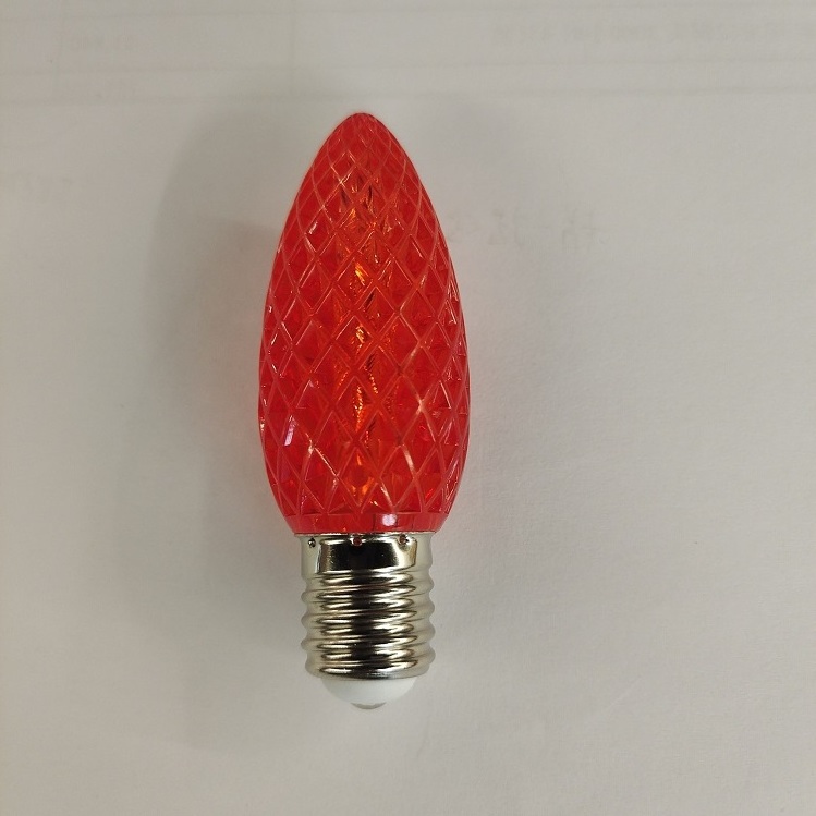 C9 Strawberry Shape PS Shell Led Filament Light Bulb E17 Faceted C9 Lights LED Replacement Bulbs LED Christmas Candle Light Bulb