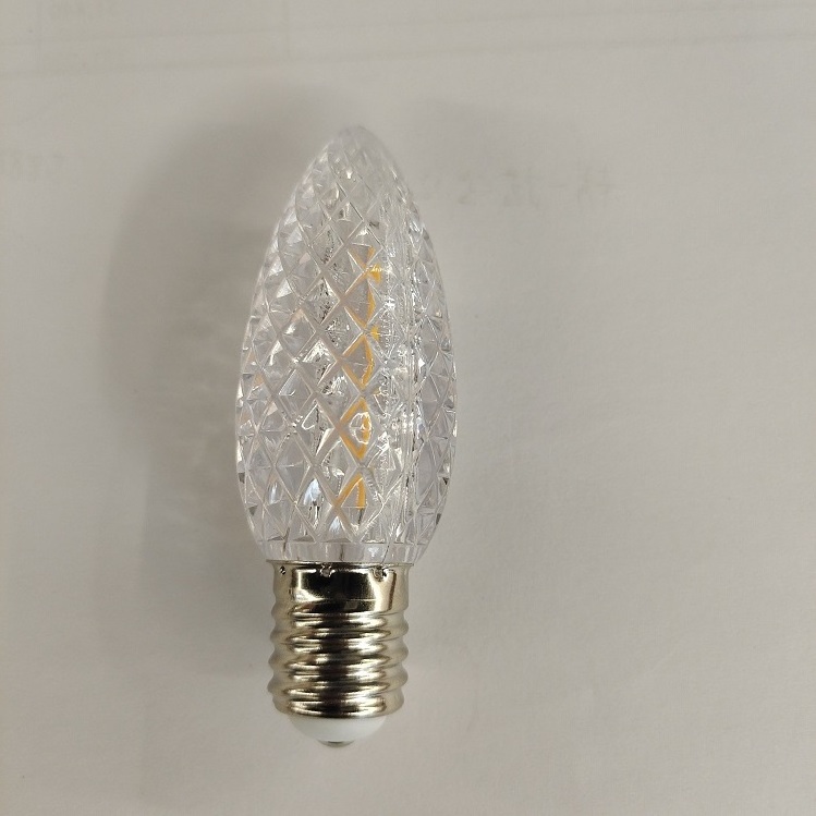 C9 Strawberry Shape PS Shell Led Filament Light Bulb E17 Faceted C9 Lights LED Replacement Bulbs LED Christmas Candle Light Bulb