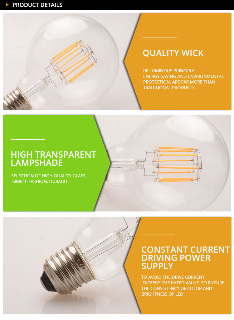 Retro LED E26 E27 B22 Milky White Glass Dimmable Filament Bulb 2W 4W 6W 8W G80 G95 G125 Dragon Ball Style Edison LED Light Bulb