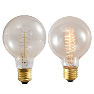 Classic Amber Vintage Edison Bulb 25W 40W 60w Globe Style Dimmable Filament Decorative Light Bulbs G80/G25 E26 E27 B22 for Home