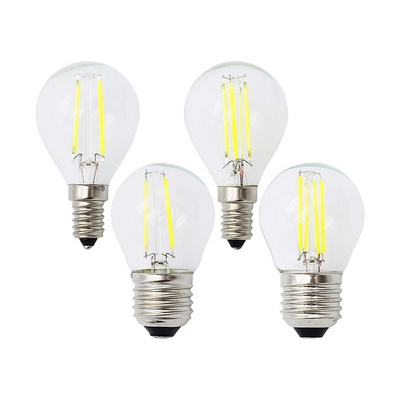 Dimmable Edison LED Filament Bulb Lamp Clear Glass 2W 4W 6W Warm / Cool White E12 E14 Base G45 Small Globe Bulb