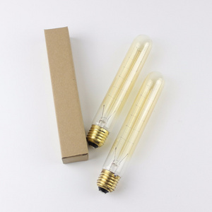 Vintage Style Long Tube Edison Light Bulbs T30 185mm 25W 40W 60W Tungsten Filament Retro Edison Incandescent Bulb