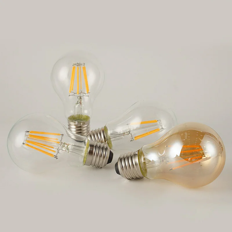 8 Watt Warm White (2700K) Clear LED Filament Edison Style Vintage Light Bulb A19 Pendent Light Dimmable LED Bulb