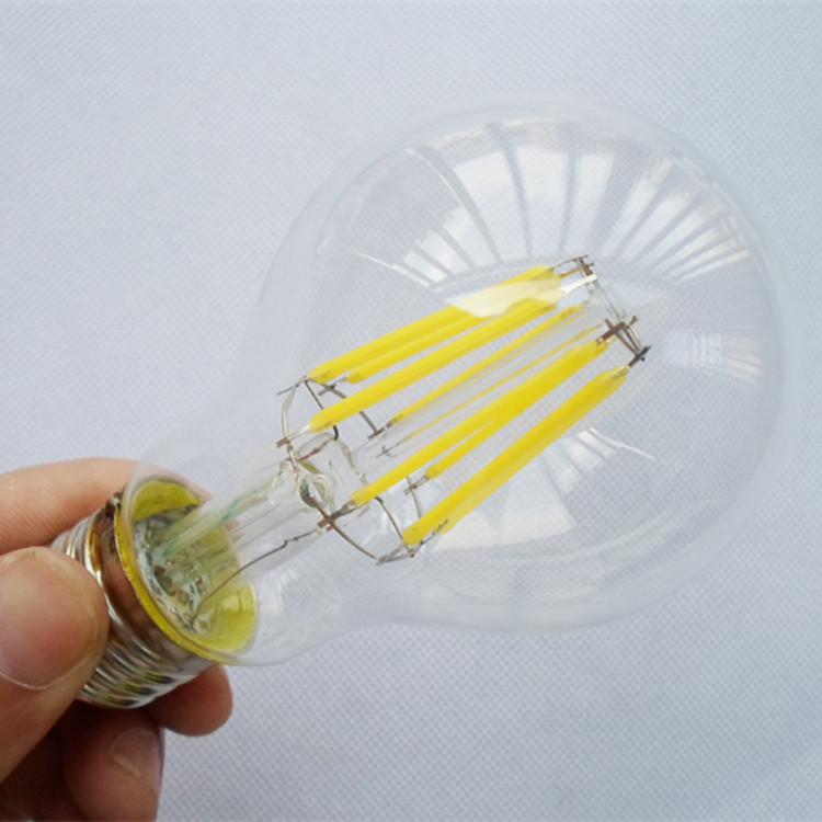 8 Watt Warm White (2700K) Clear LED Filament Edison Style Vintage Light Bulb A19 Pendent Light Dimmable LED Bulb