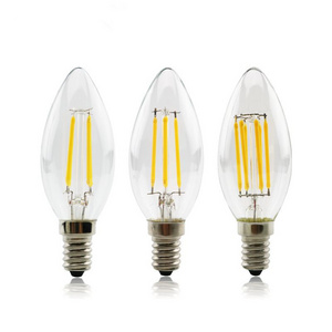 LED Tip Candle Lamp E14 2W 4W Dimmable Filament LED Light Edison Bulb C35 220V Chandelier Decorative Retro Light