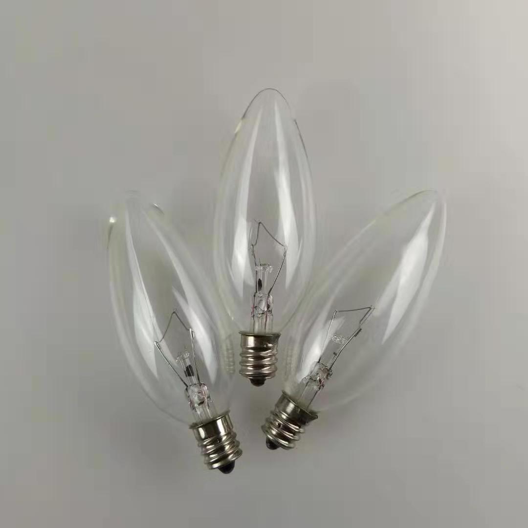 25 Watt 40 Watt 60 Watt Torpedo Candelabra Light Bulbs 120V E12 Base Dimmable Decorative Chandelier Lamp Incandescent Bulbs C32