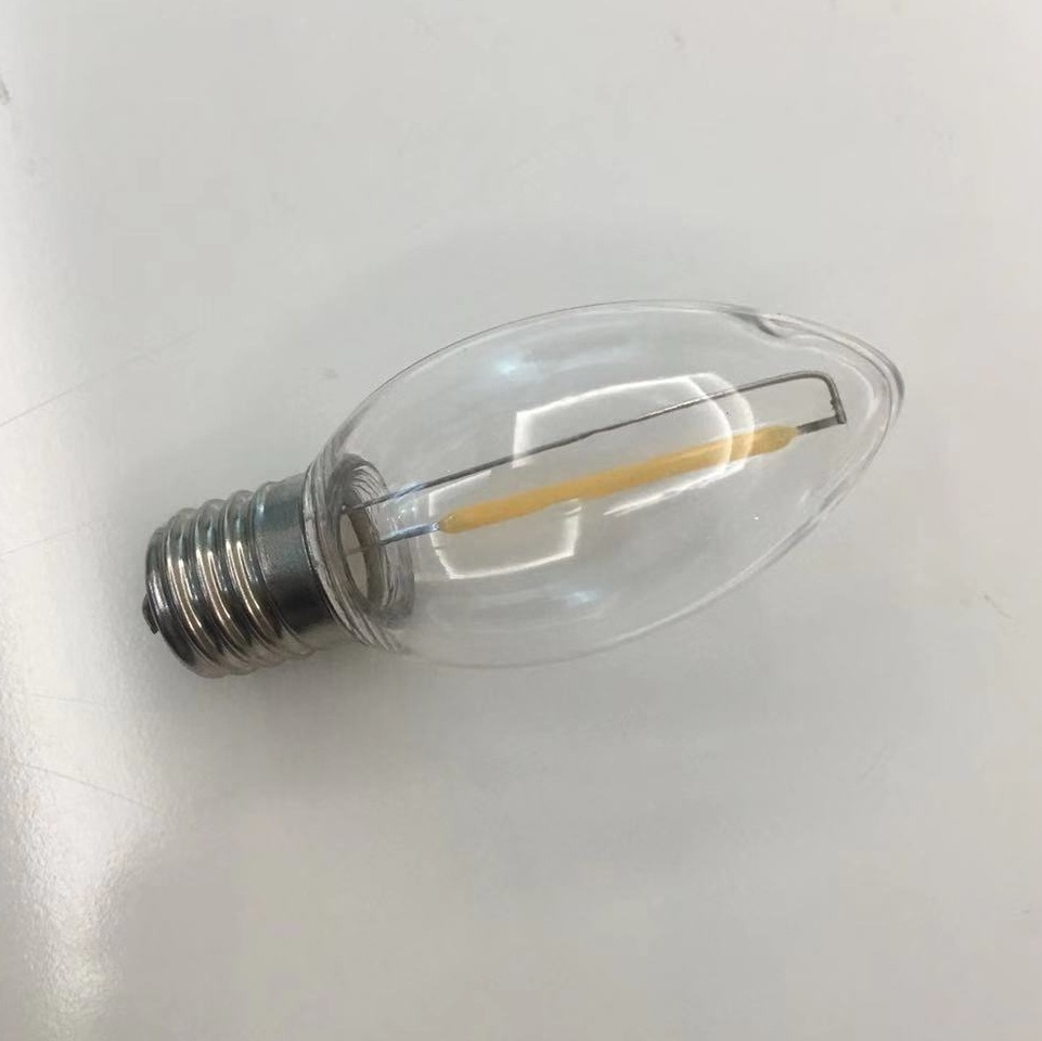 2700K C9 LED Replacement Bulbs 0.6W Equivalent to 7W, Vintage Edison LED Light Bulb E17 Outdoor String Light LED Filament Bulbs