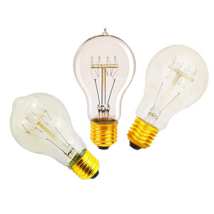 Old Fashioned Amber Glass Dimmable Edison Light Bulb A19 40W 60W Antique Vintage Style Incandescent Light Bulbs E26 Edison Bulbs